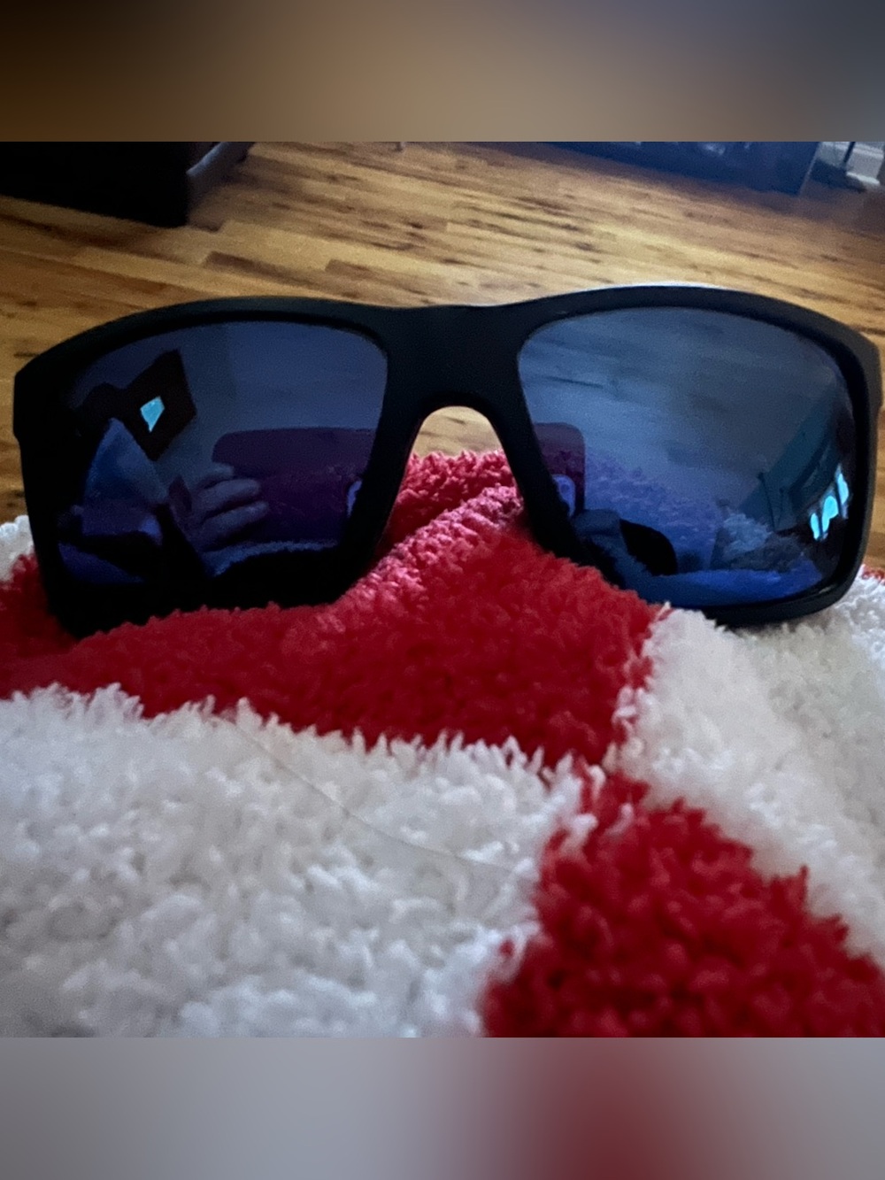 Costa Men's Black Frame Blue Lens Sunglasses